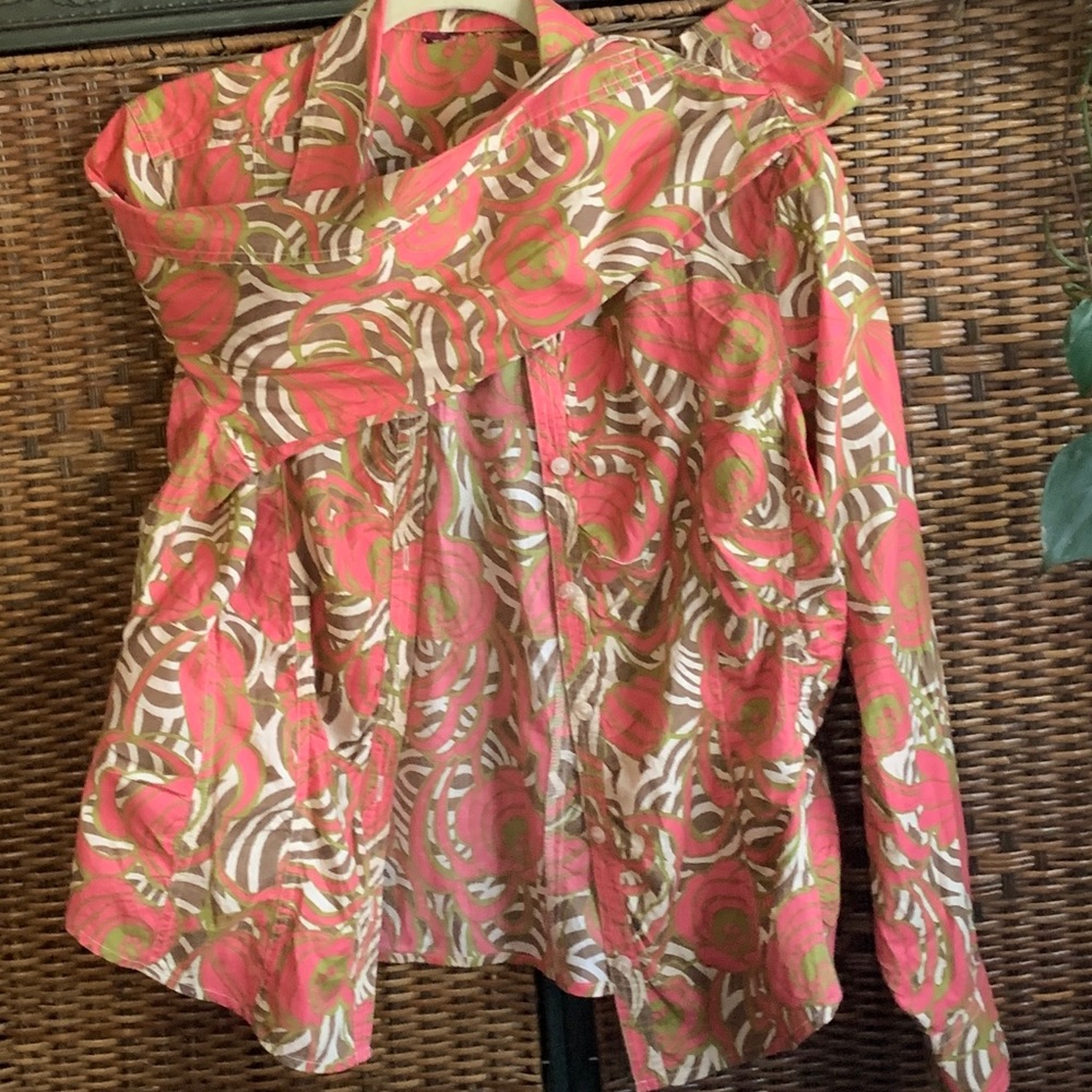 Tropical Ruched Blouse